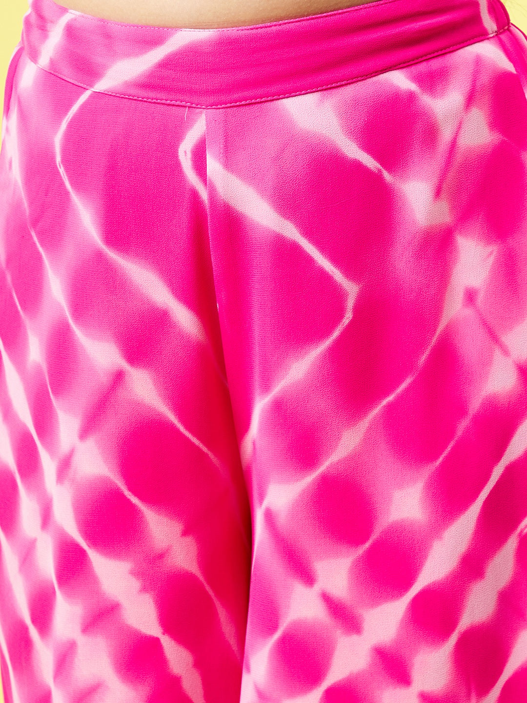 Girl's Printed Kurti Set Pink - StyloBug KIDS