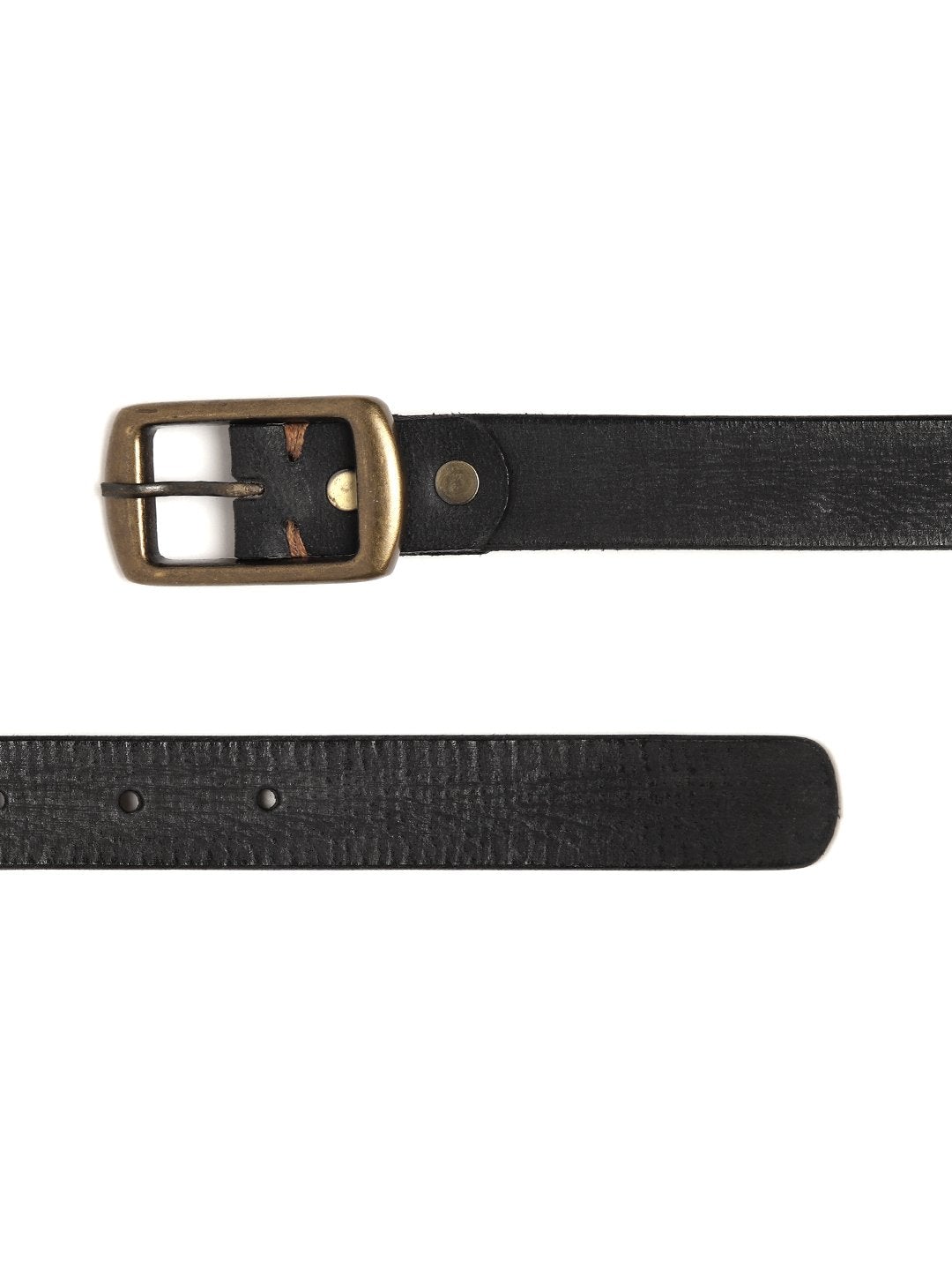 Women's Black Leather Star Studded Belt - SASSAFRAS