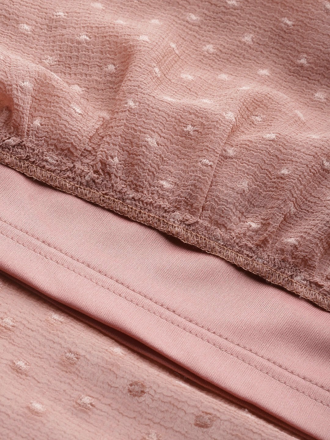 Women's Dusty Pink Tiered Maxi Dress With Inner - SASSAFRAS