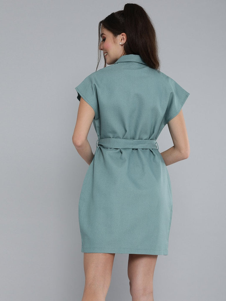 Women's Sea Green Blazer Dress