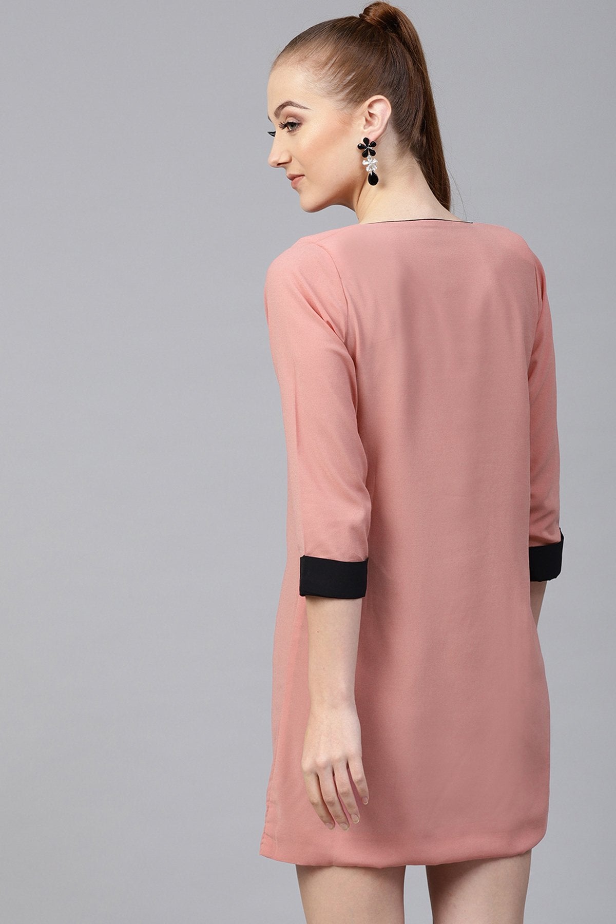 Women's Pink Wrap Dress - SASSAFRAS