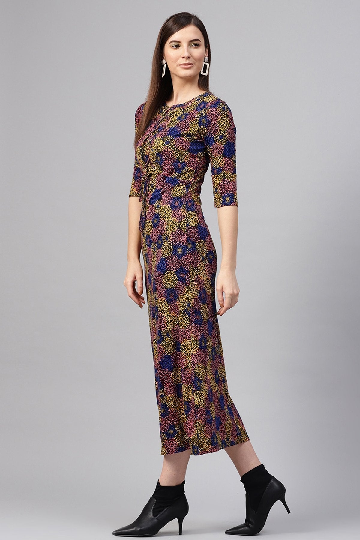 Women's Multi Floral Eyelet Detail Maxi - SASSAFRAS