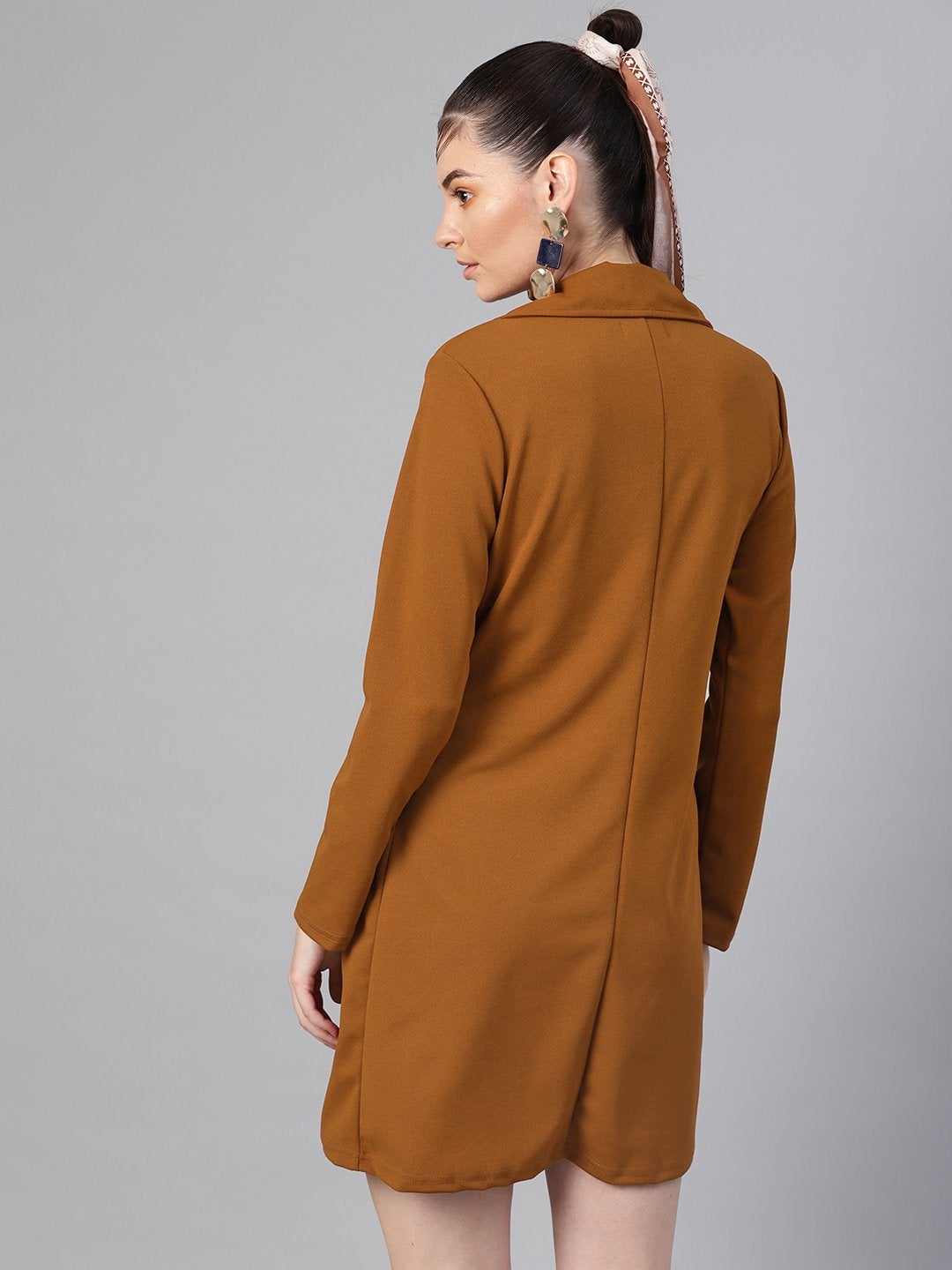 Women's Brown Blazer Dress - SASSAFRAS