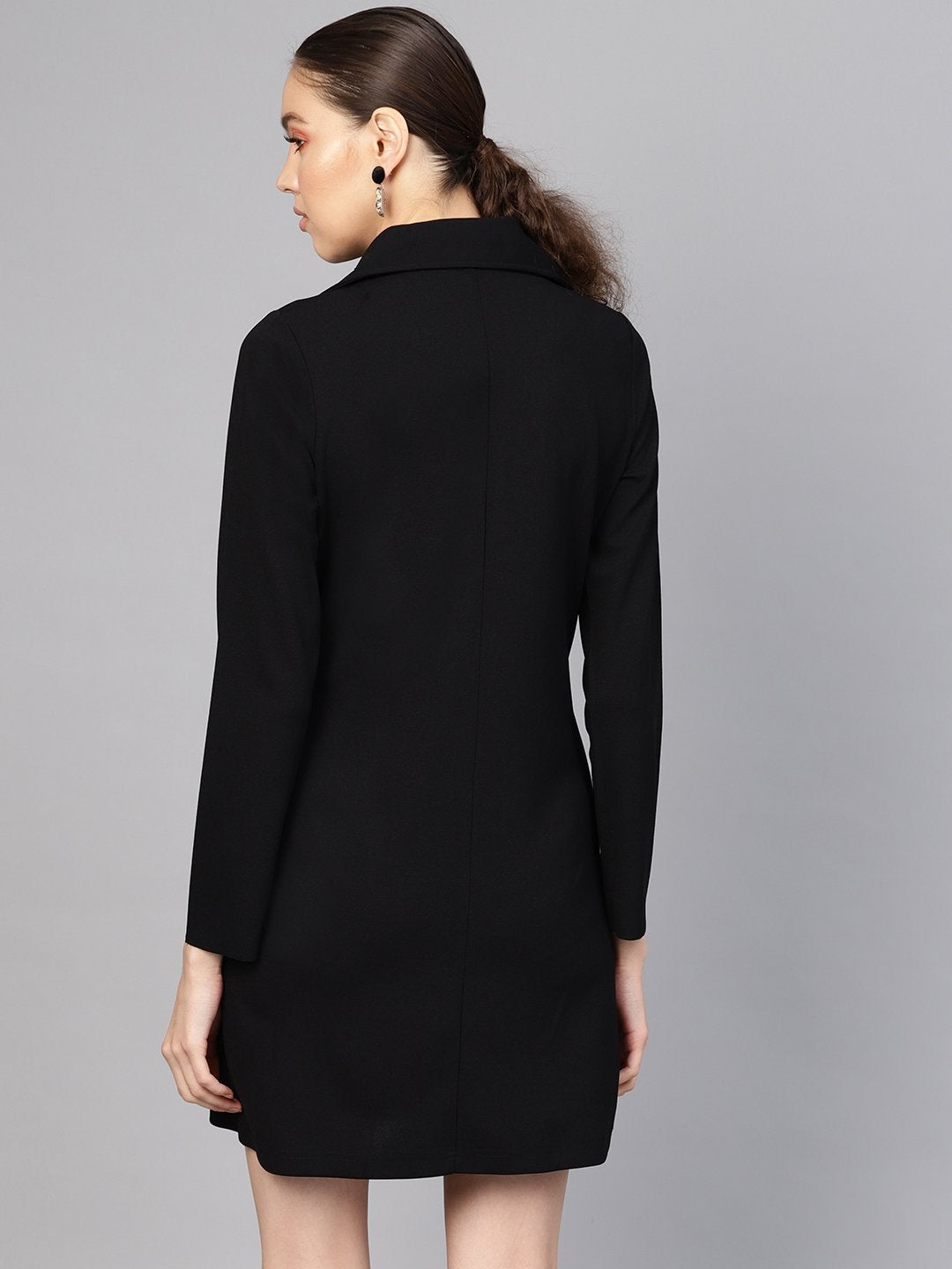 Women's Black Blazer Dress - SASSAFRAS