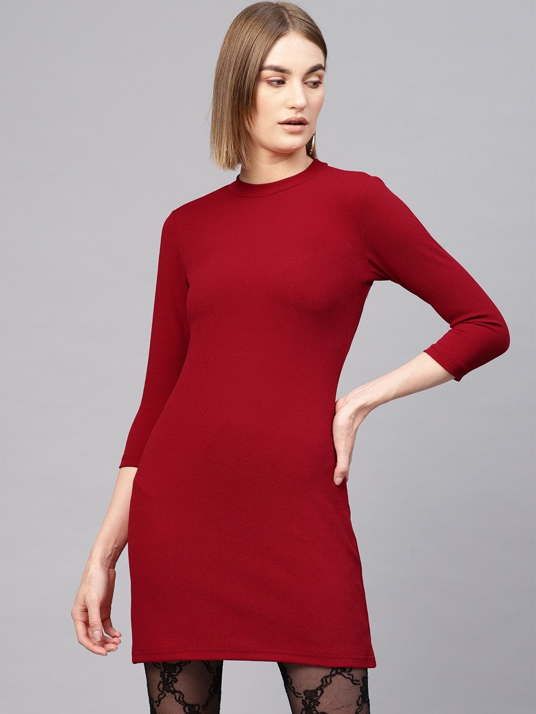 Women's Red Short A-Line Dress - SASSAFRAS