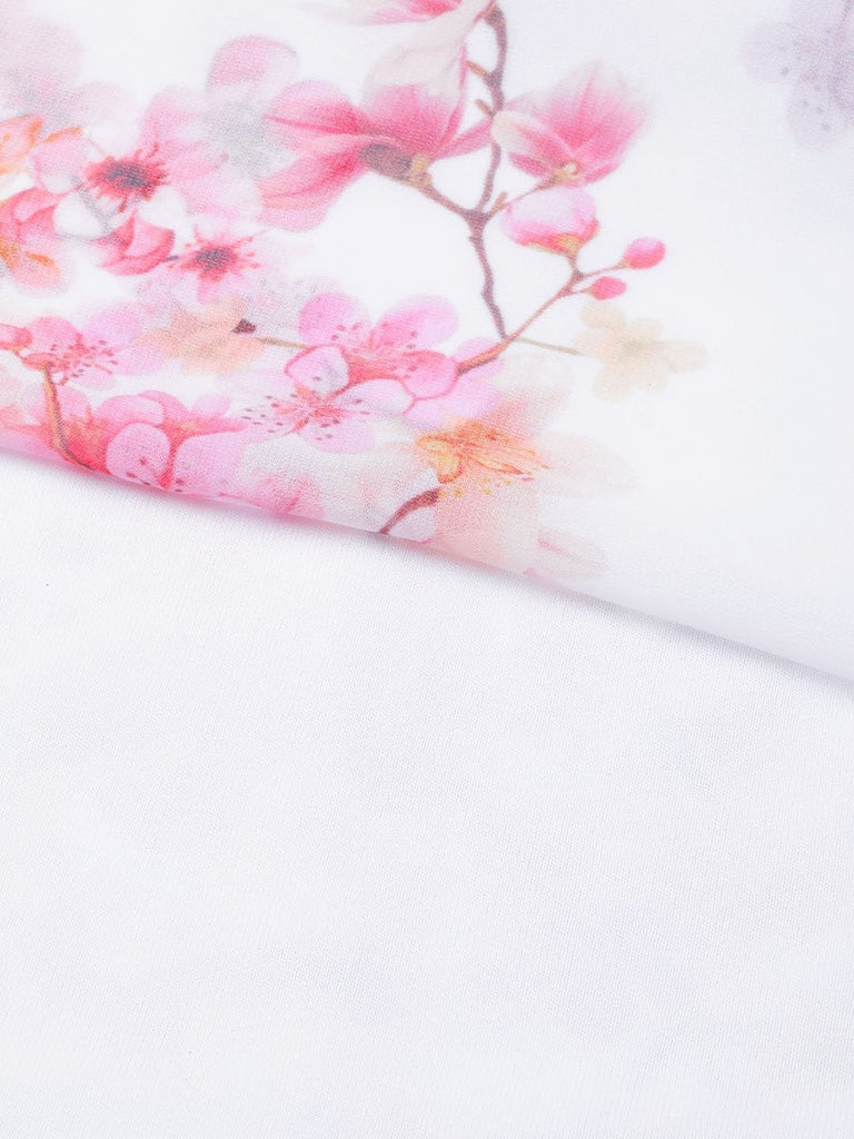 Women's Off-White Floral Strappy Maxi Dress