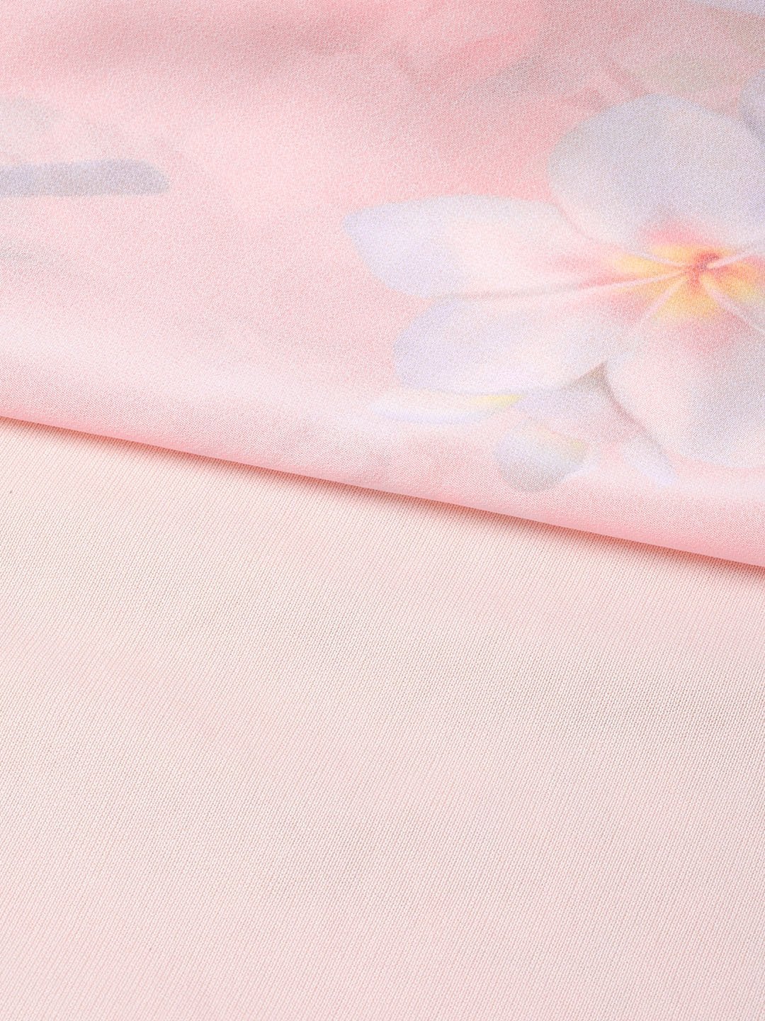 Women's Peach Floral Off Shoulder Midi Dress - SASSAFRAS