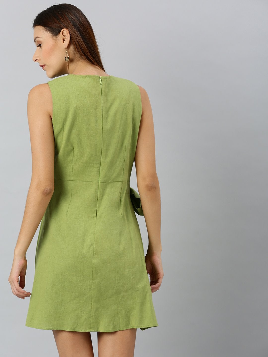 Women's Mint Green Side Knot Shift Dress - SASSAFRAS