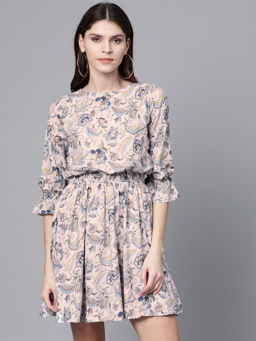 Women's Off White Paisley Skater Dress - SASSAFRAS