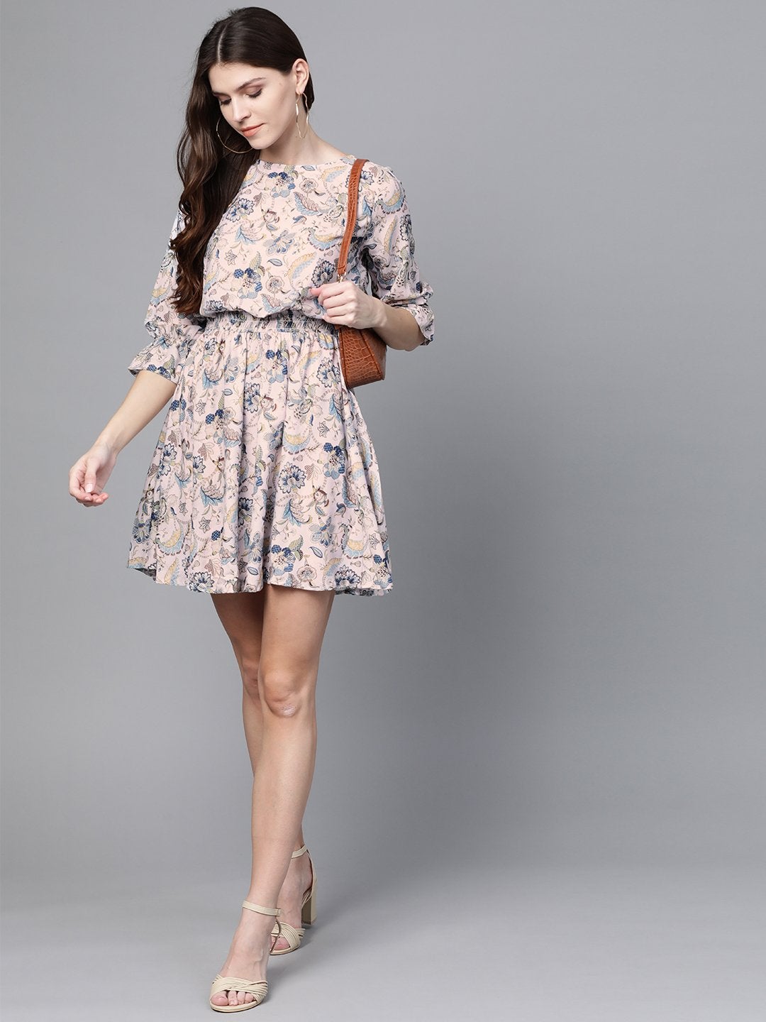 Women's Off White Paisley Skater Dress - SASSAFRAS