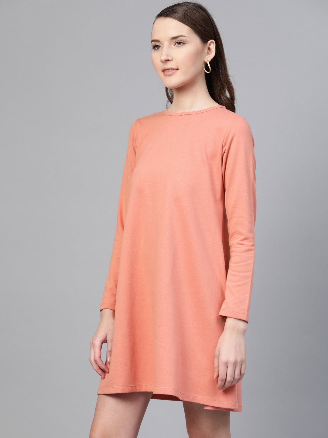 Women's Peach Terry Tent Dress - SASSAFRAS