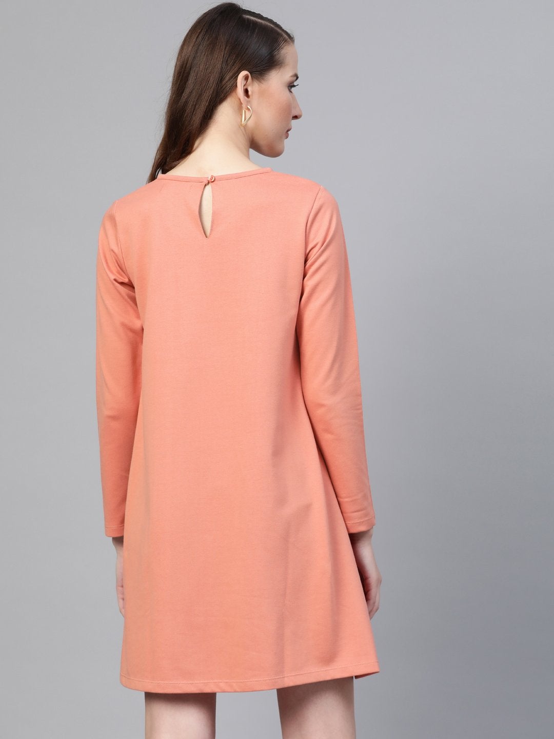 Women's Peach Terry Tent Dress - SASSAFRAS