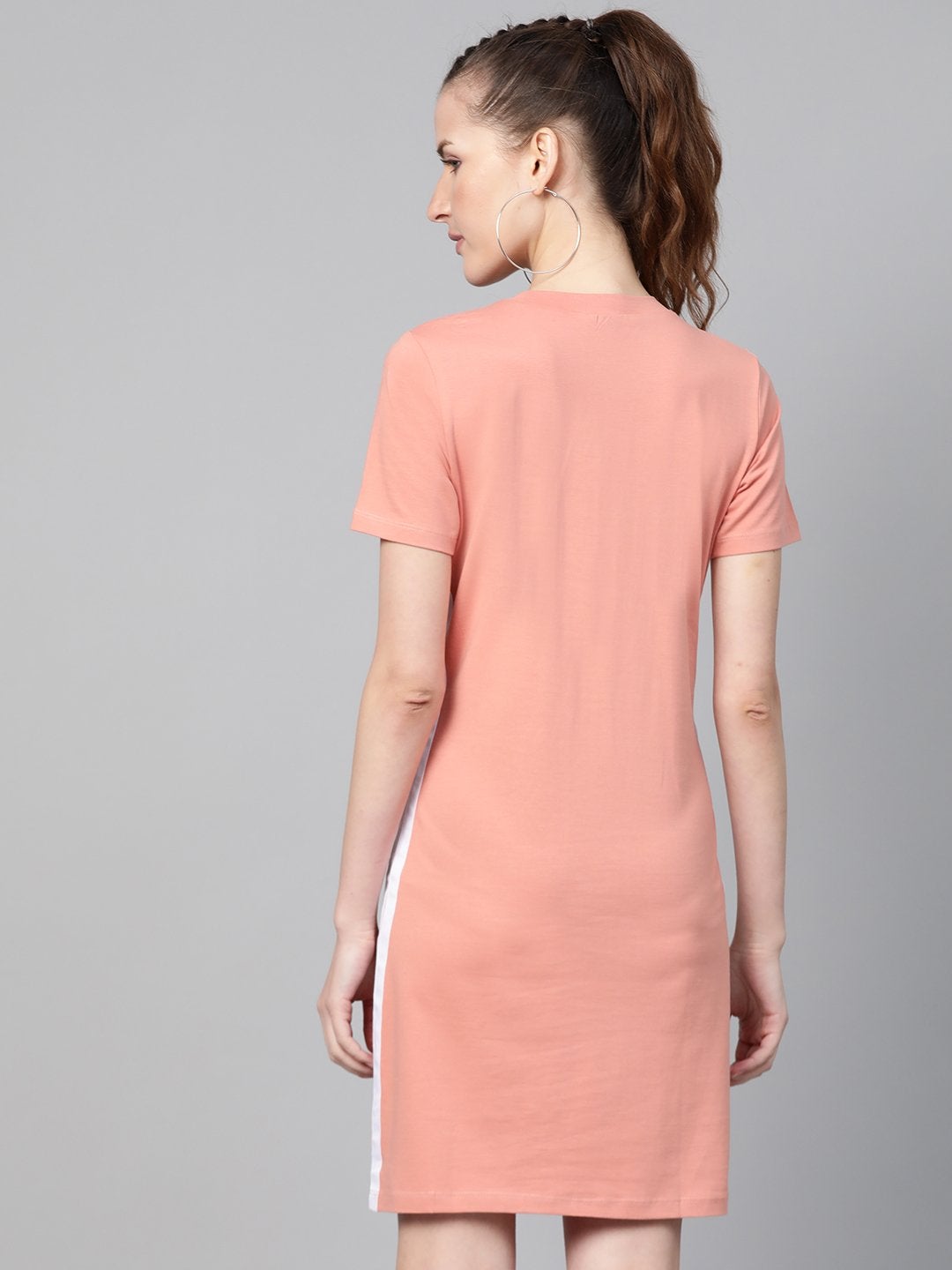 Women's Peach Side Tape Bodycon Dress - SASSAFRAS