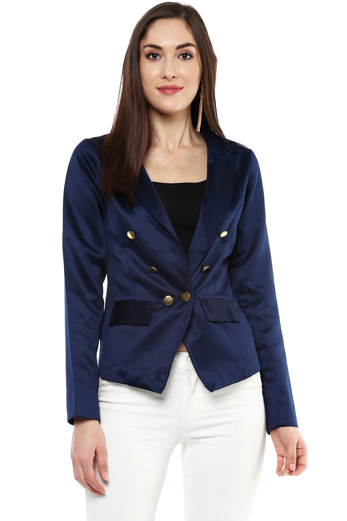 Women's Navy Sailor Blazer - SASSAFRAS