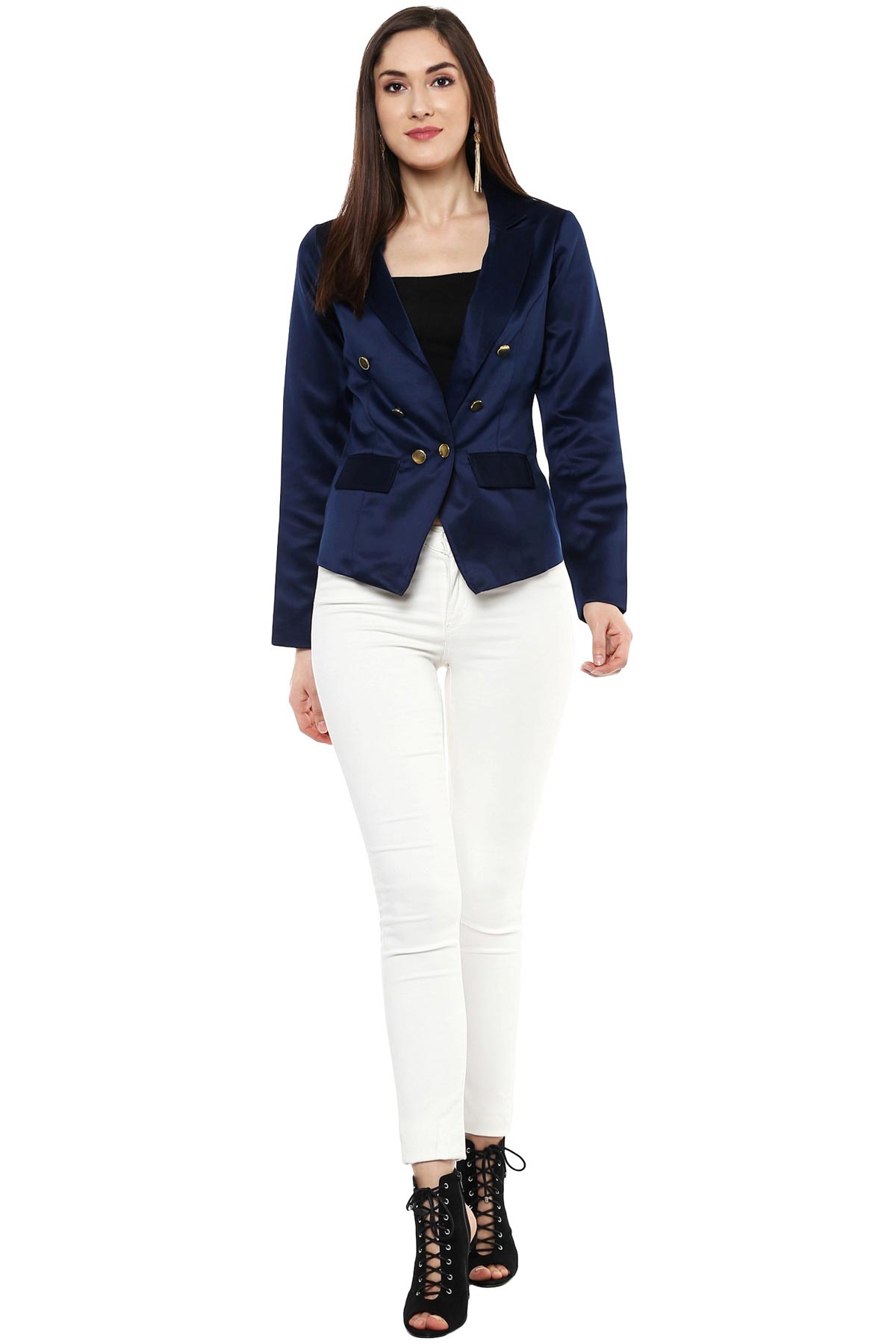 Women's Navy Sailor Blazer - SASSAFRAS