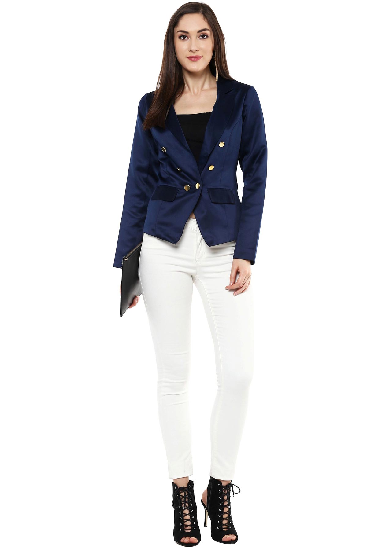 Women's Navy Sailor Blazer - SASSAFRAS