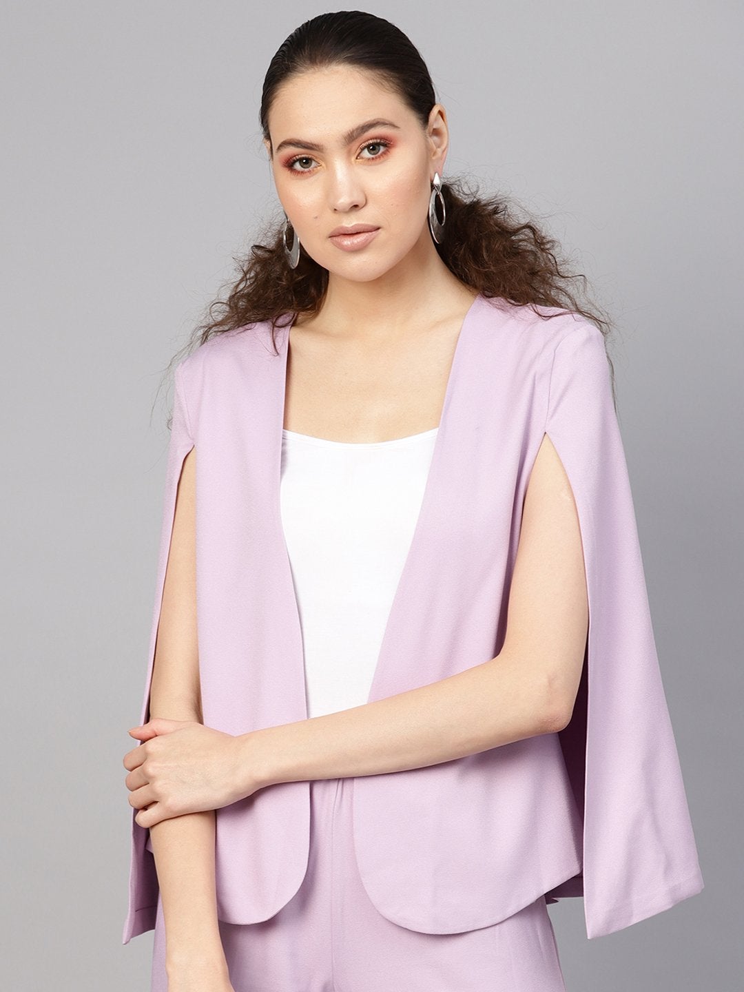 Women's Lavender Cape Jacket - SASSAFRAS