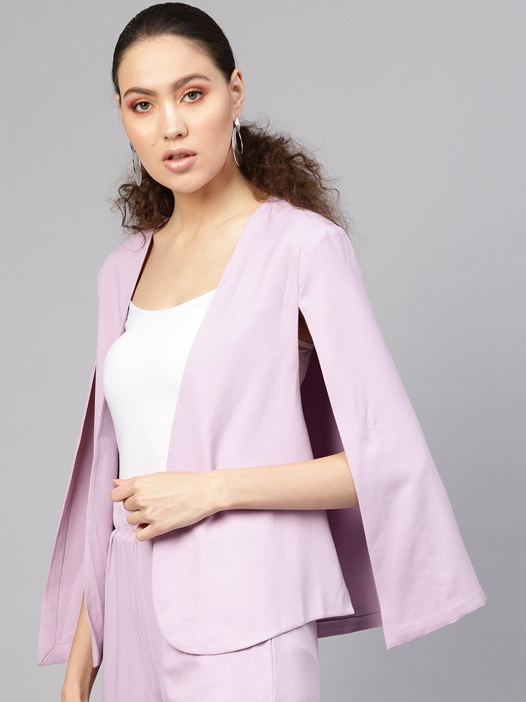 Women's Lavender Cape Jacket - SASSAFRAS