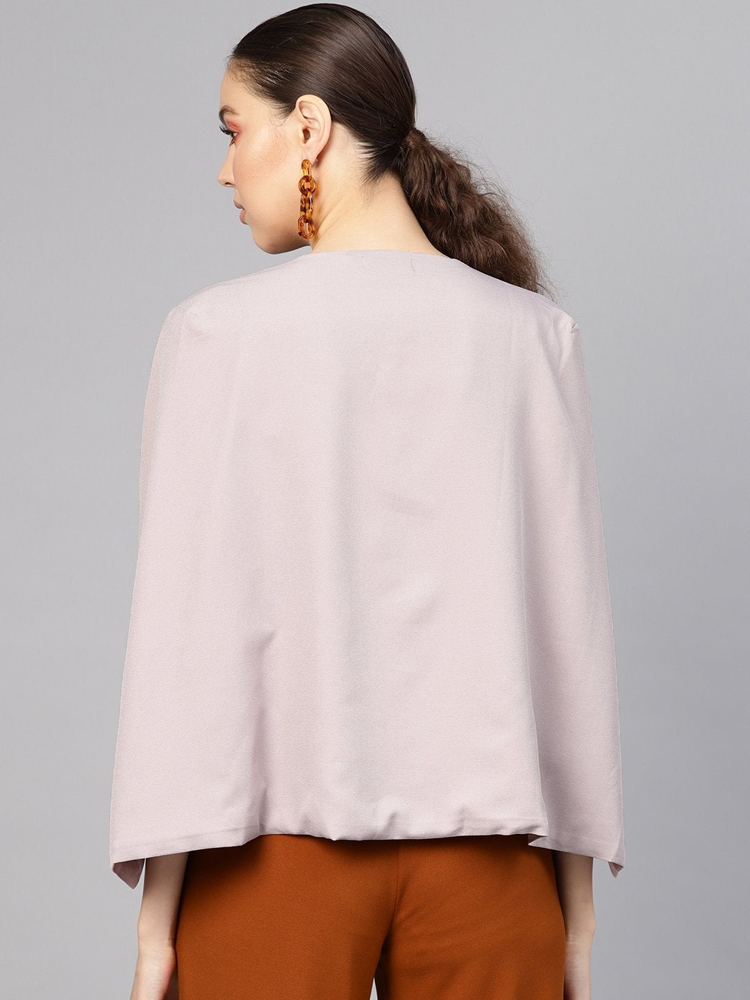 Women's Mauve Cape Jacket - SASSAFRAS