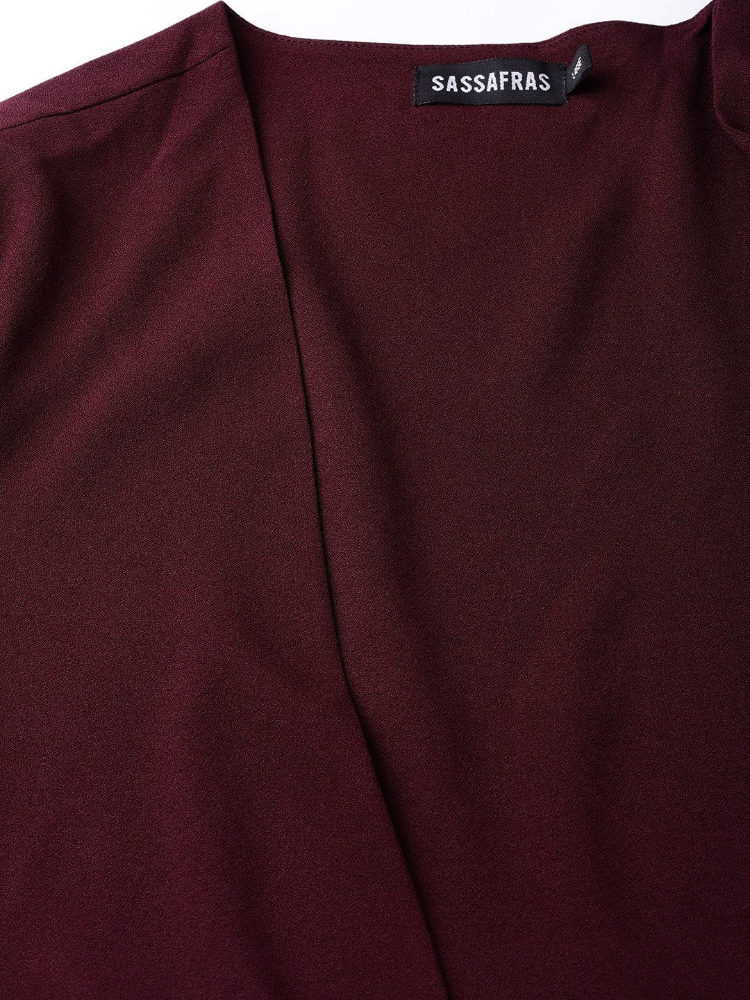 Women's Burgundy Cape Jacket - SASSAFRAS