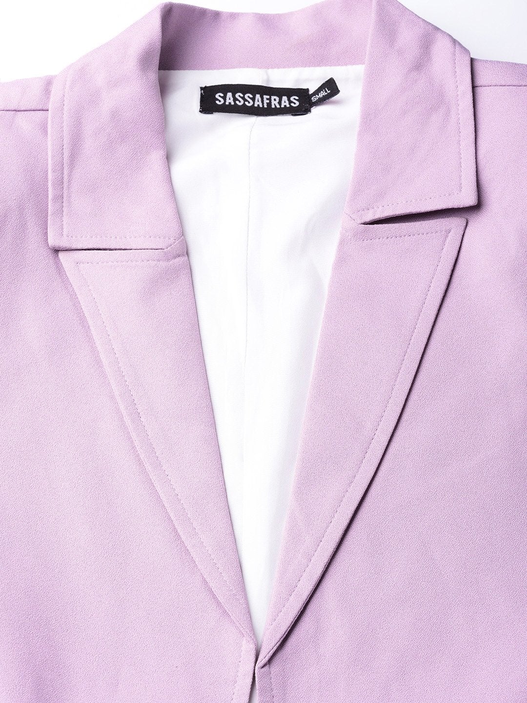 Women's Lavender Belted Jacket - SASSAFRAS