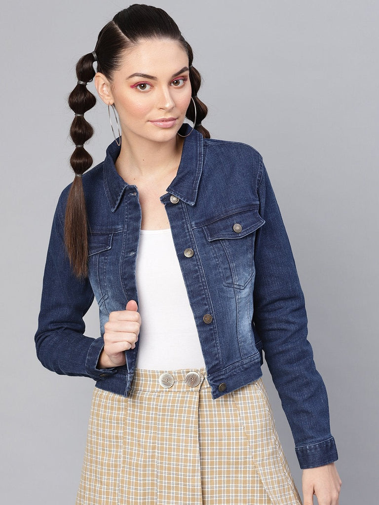 Women's Blue Denim Washed Jacket