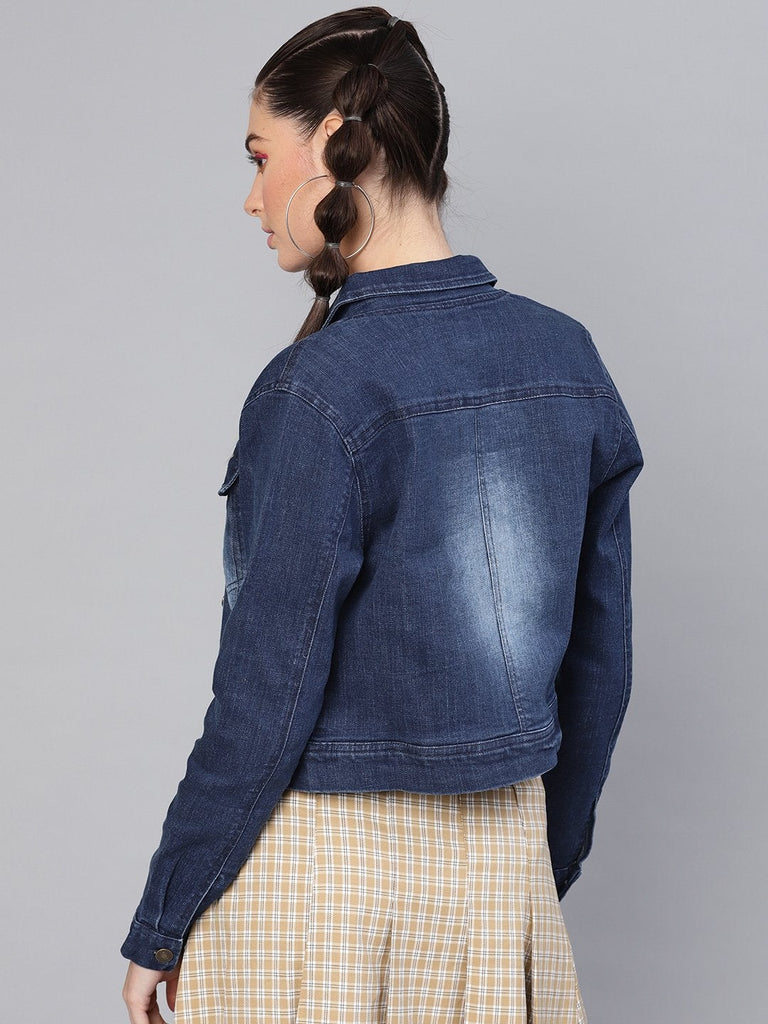 Women's Blue Denim Washed Jacket