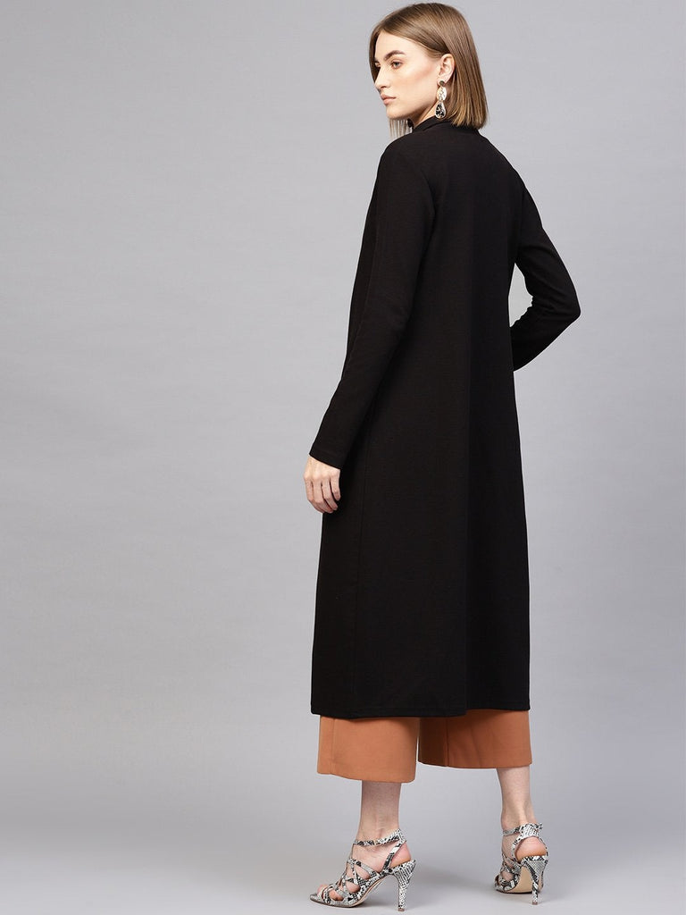 Women's Black Rib Longline Shrug