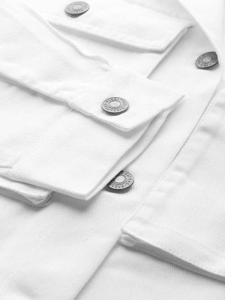 Women's White Boxy Denim Jacket