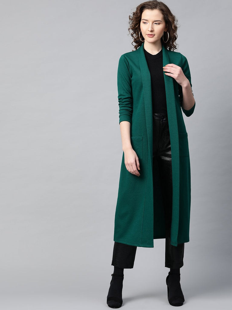 Women's Emerald Rib Front Open Longline Shrug
