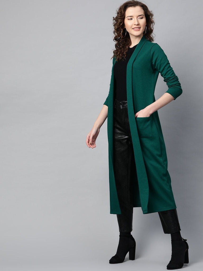 Women's Emerald Rib Front Open Longline Shrug