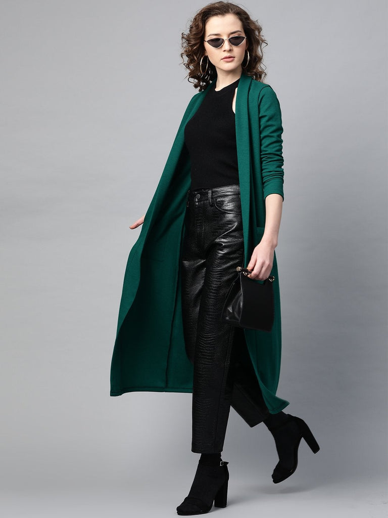 Women's Emerald Rib Front Open Longline Shrug