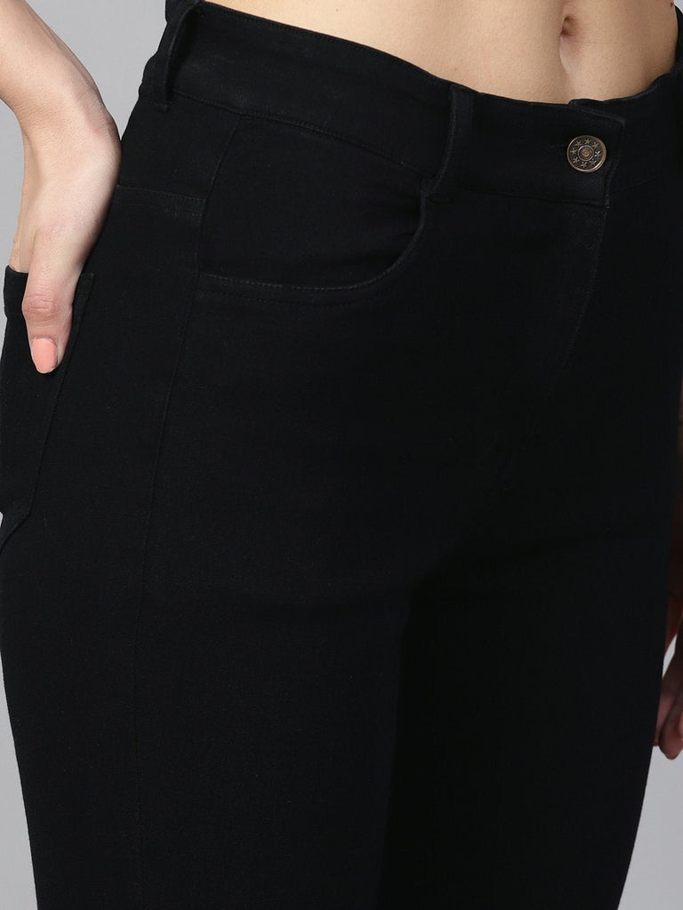 Women's Black Cropped Jeans