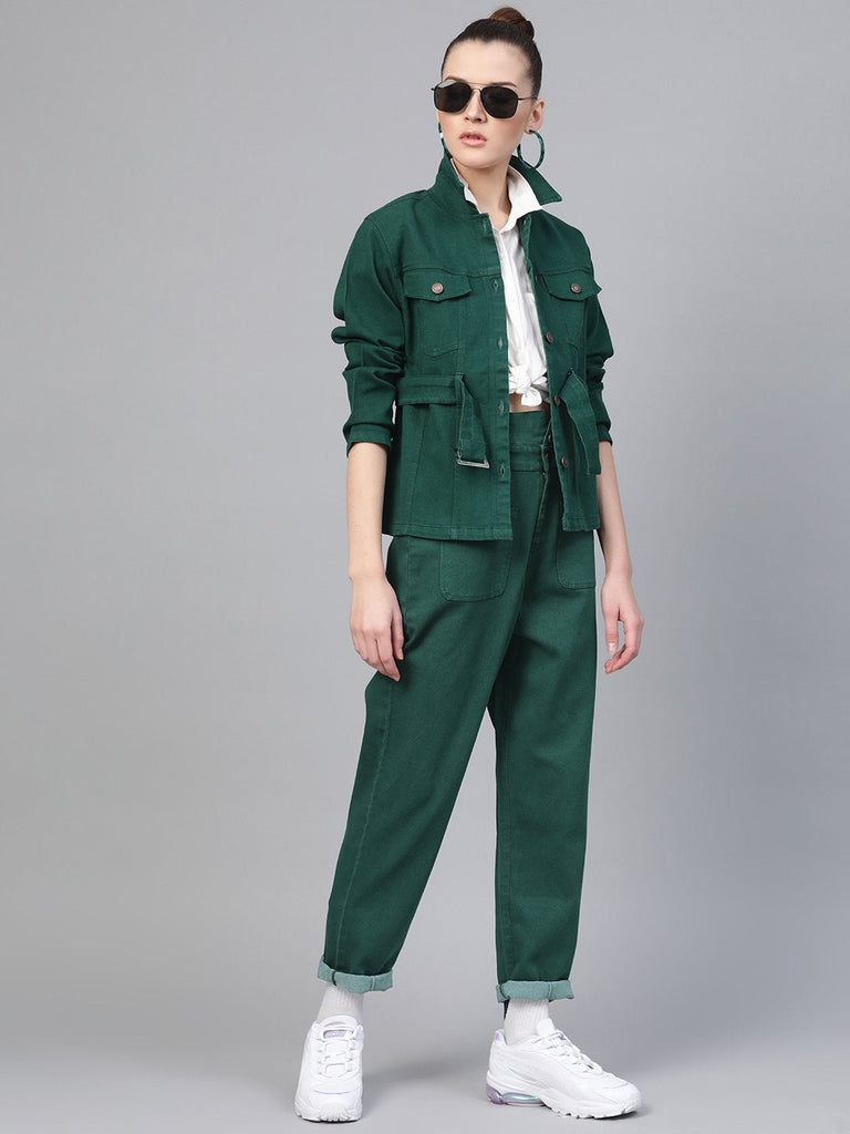 Women's Emerald Green Slouchy Jeans