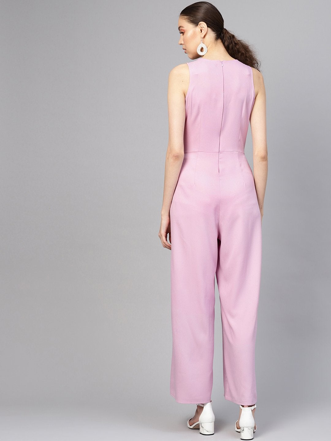 Women's Lavender Wrap Leg Jumpsuit - SASSAFRAS