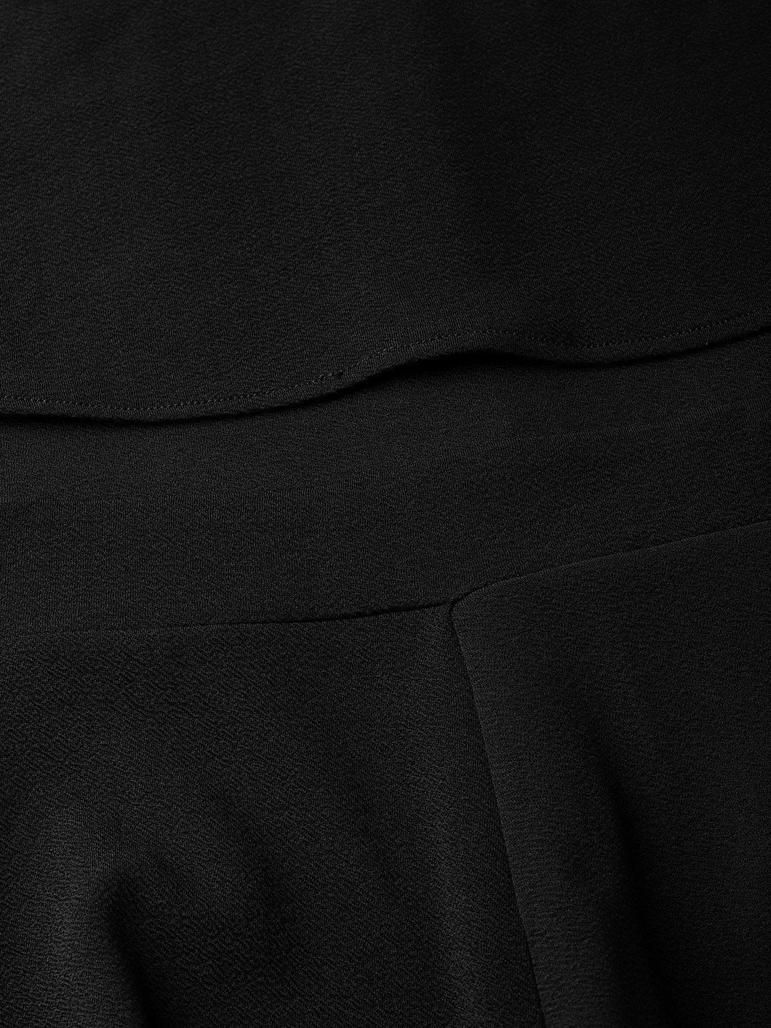 Women's Black Layered Jumpsuit - SASSAFRAS