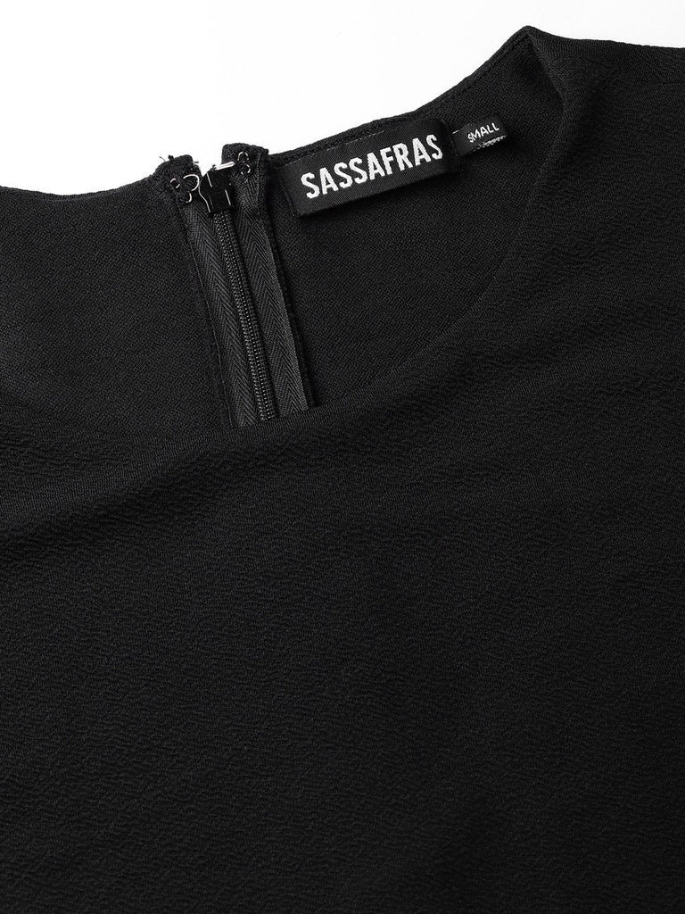 Women's Black Layered Jumpsuit