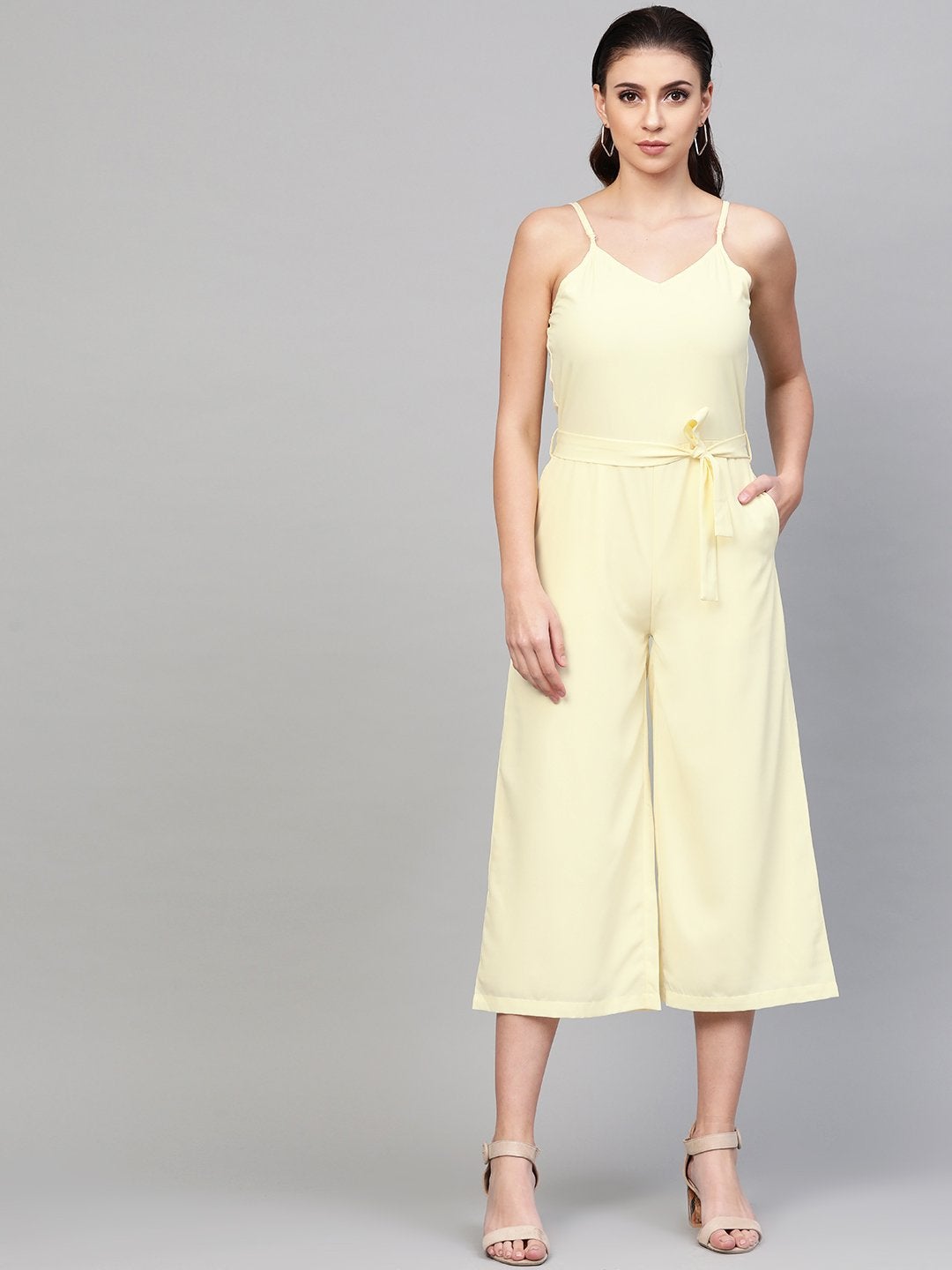 Women's Off-White Strappy Jumpsuit - SASSAFRAS