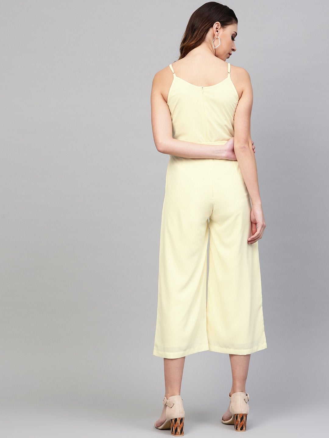 Women's Off-White Strappy Jumpsuit - SASSAFRAS