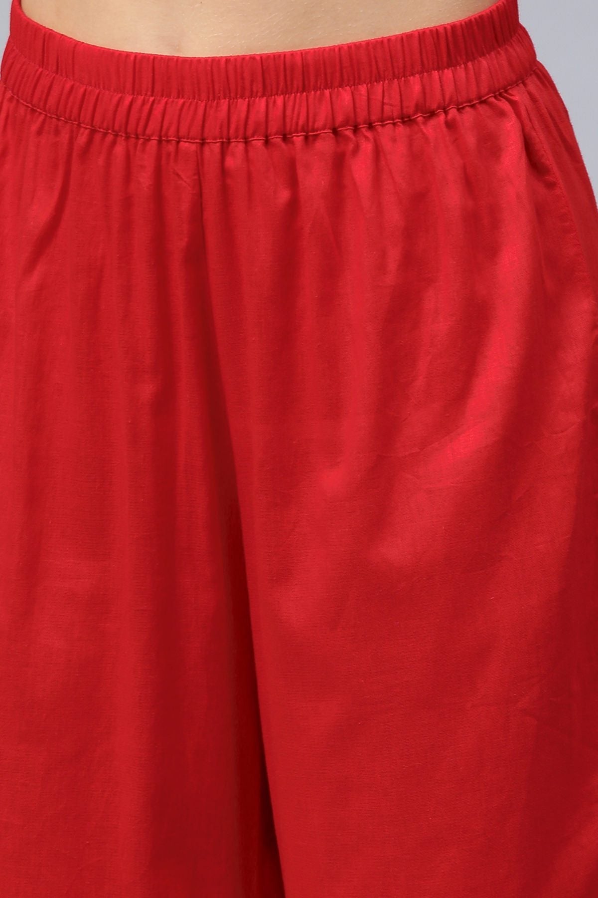 Women's Red Palazzos - SASSAFRAS