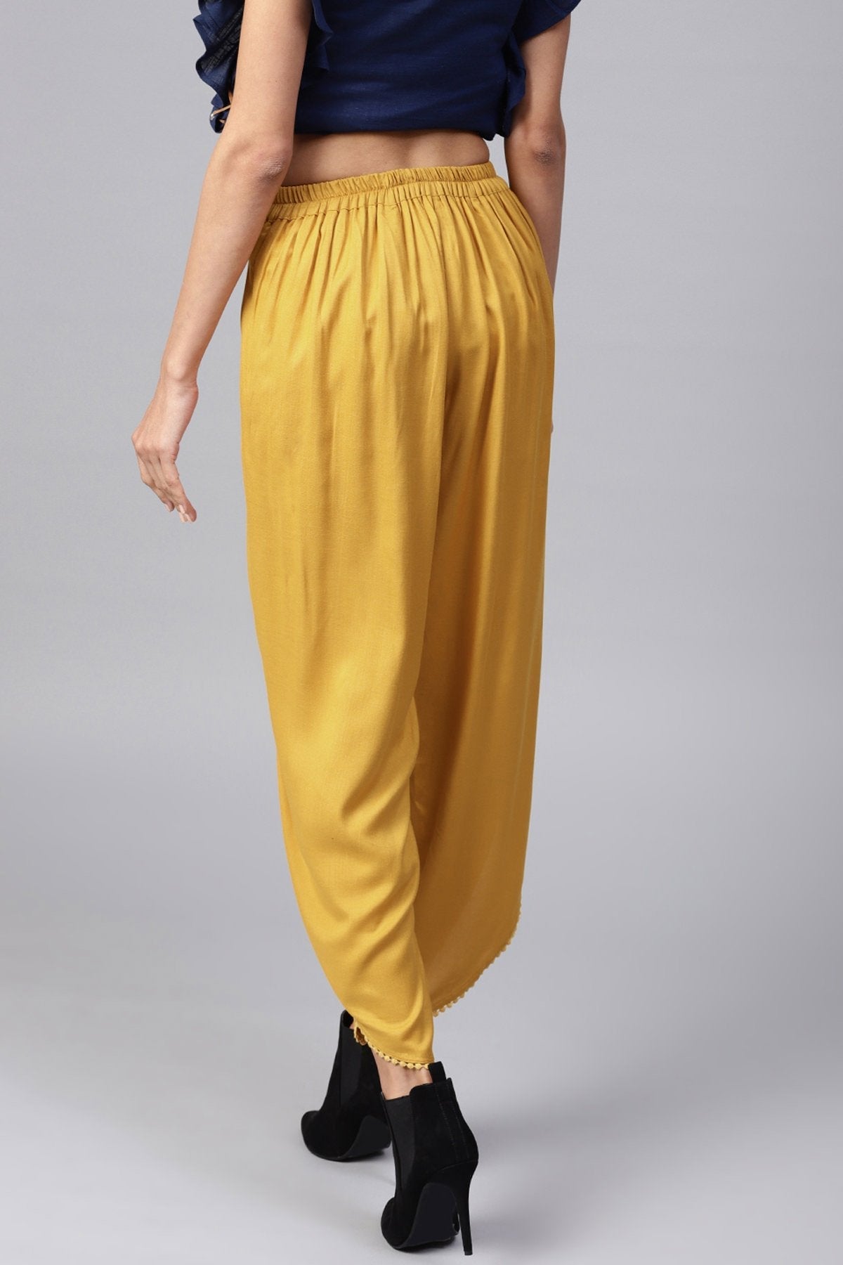 Women's Mustard Dhoti Ethnic Pants - SASSAFRAS