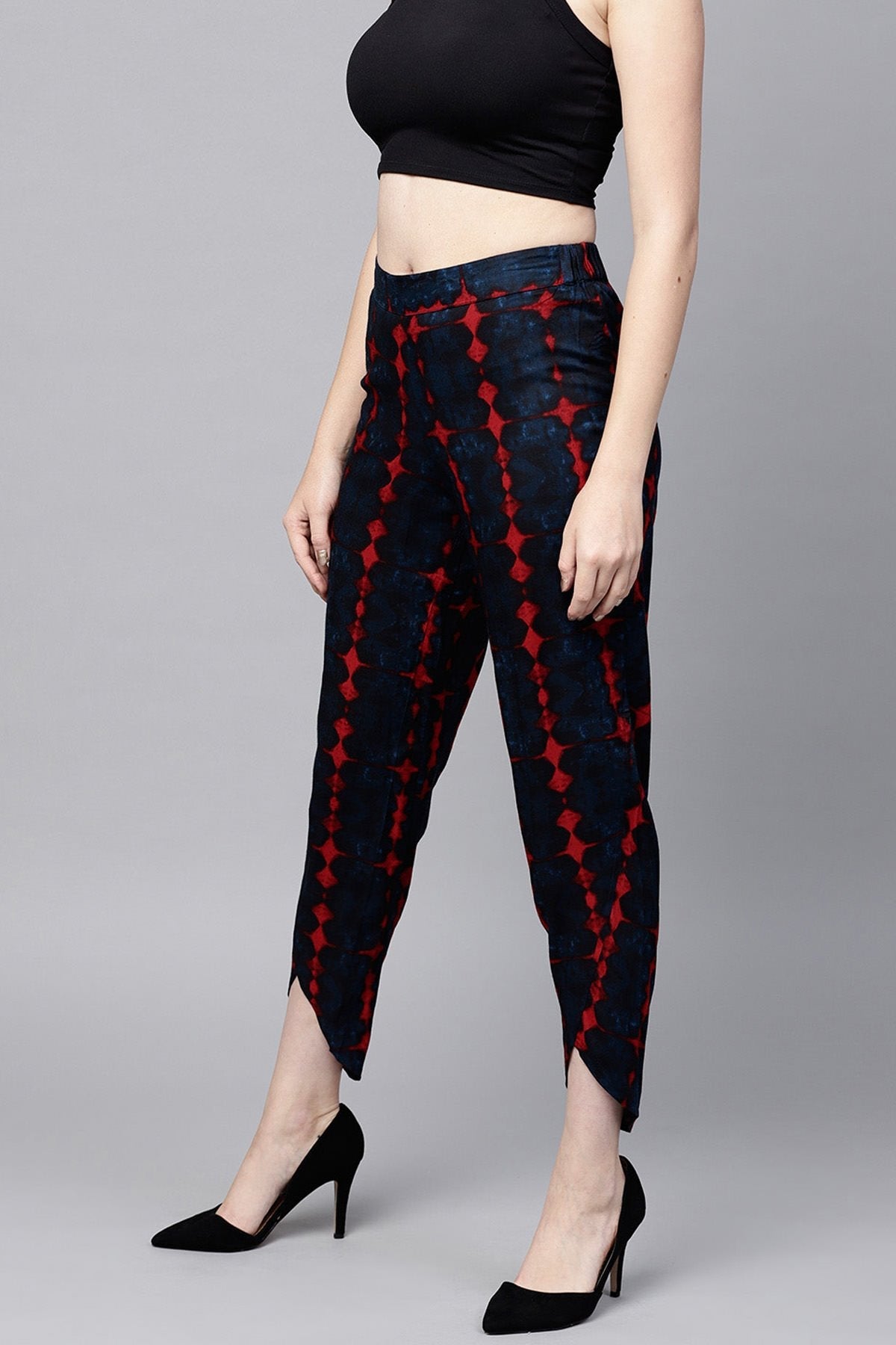 Women's Navy Tie-Dye Dhoti Pants - SASSAFRAS