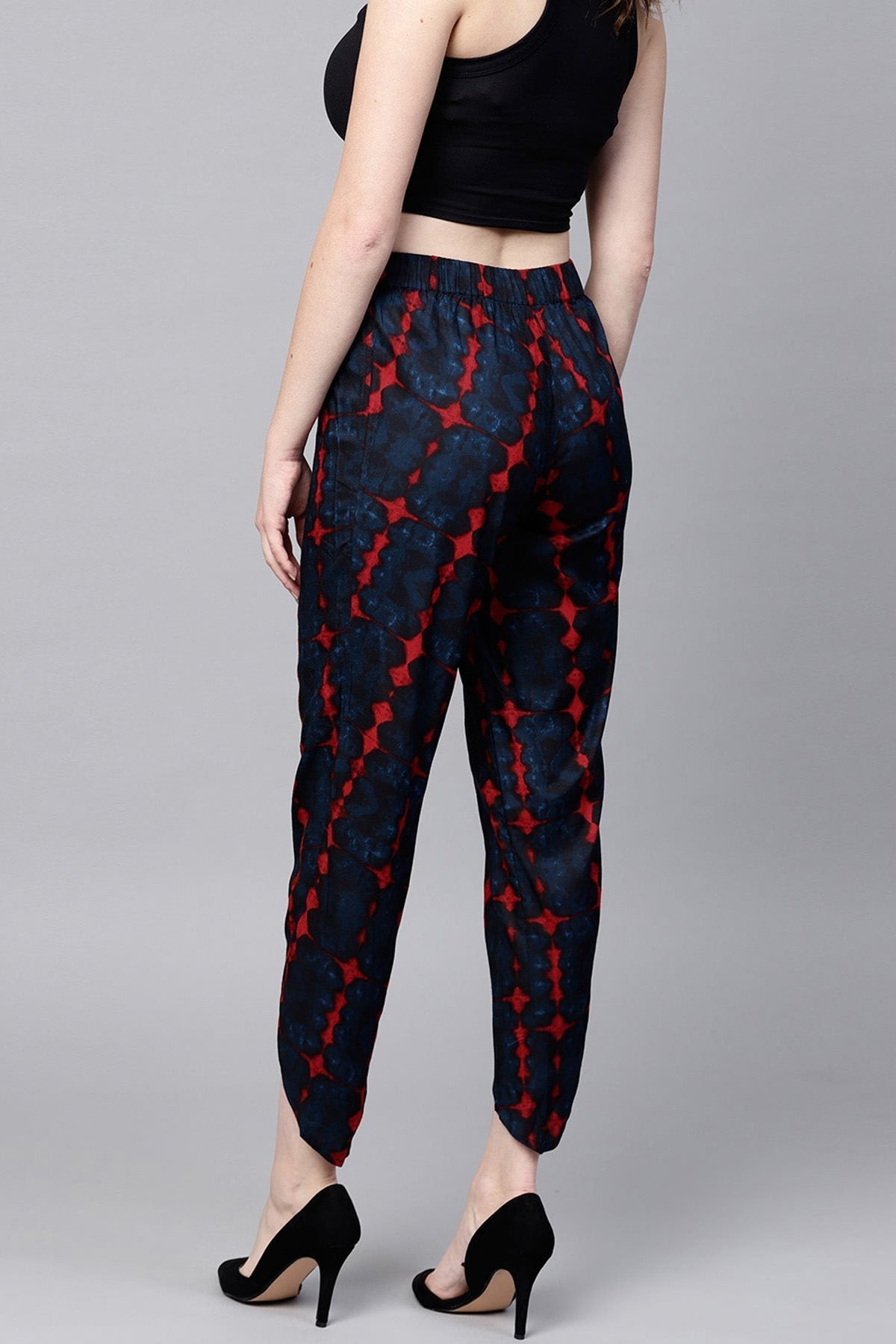 Women's Navy Tie-Dye Dhoti Pants - SASSAFRAS