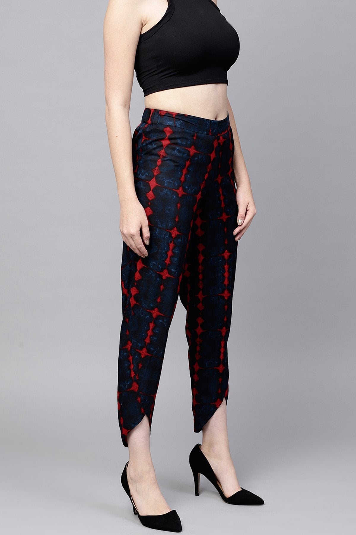 Women's Navy Tie-Dye Dhoti Pants - SASSAFRAS