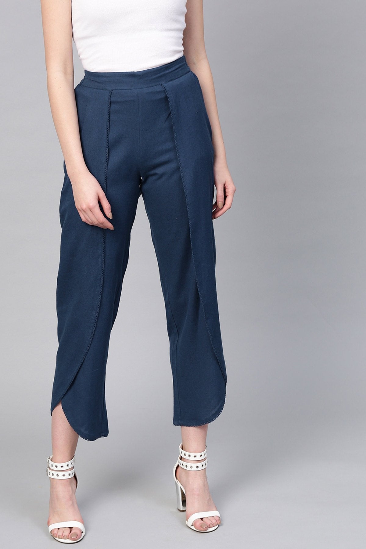 Women's Indigo Dhoti Pants - SASSAFRAS