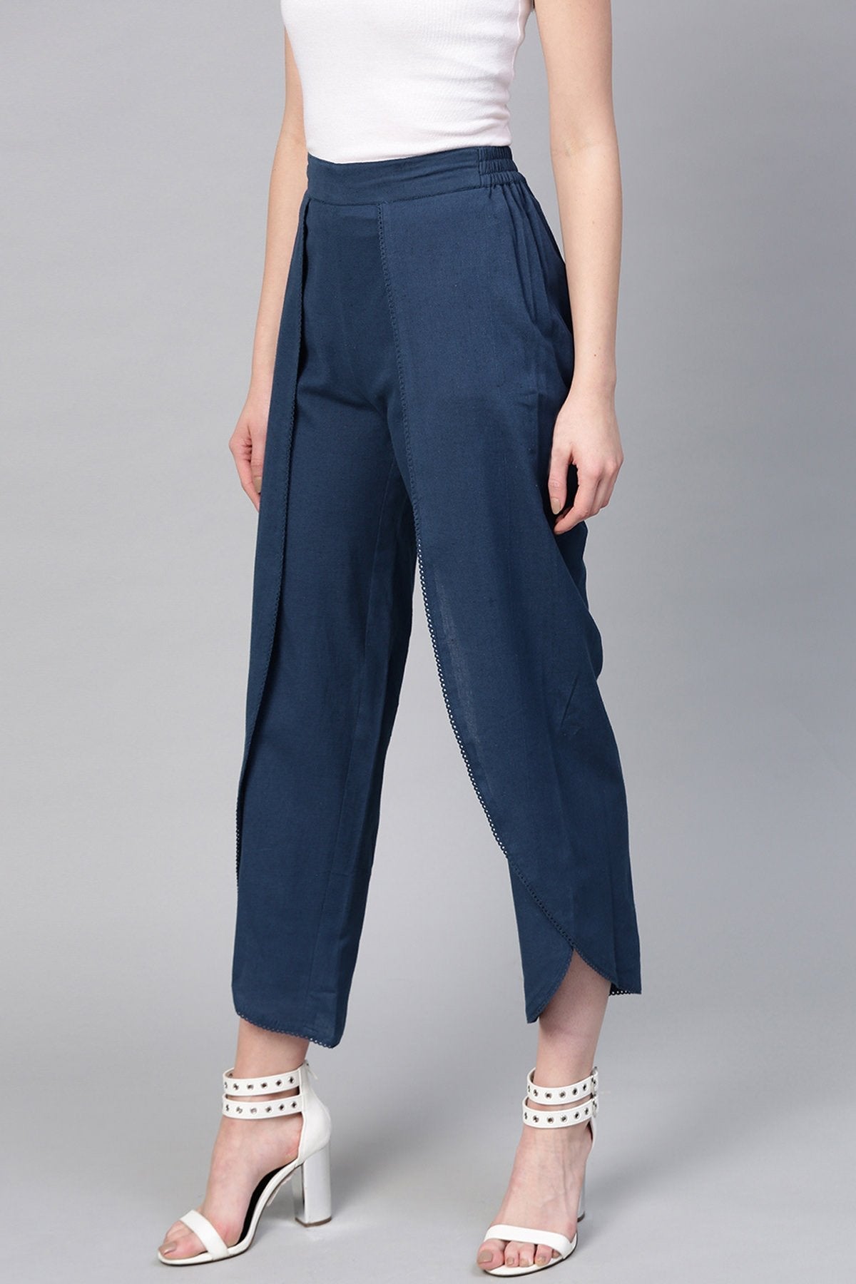 Women's Indigo Dhoti Pants - SASSAFRAS