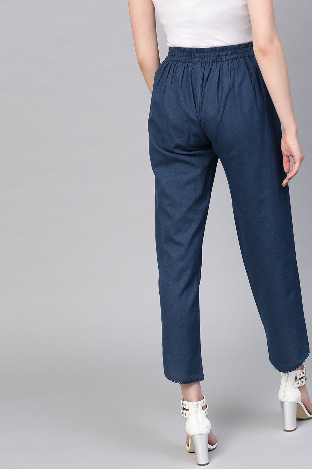 Women's Indigo Dhoti Pants - SASSAFRAS