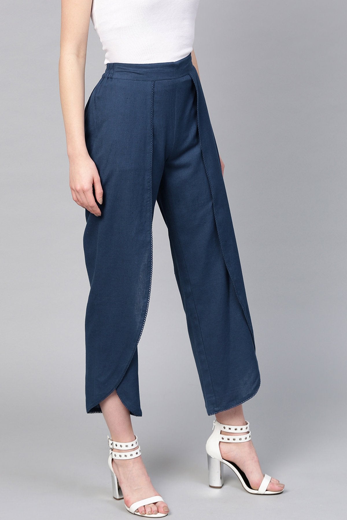 Women's Indigo Dhoti Pants - SASSAFRAS