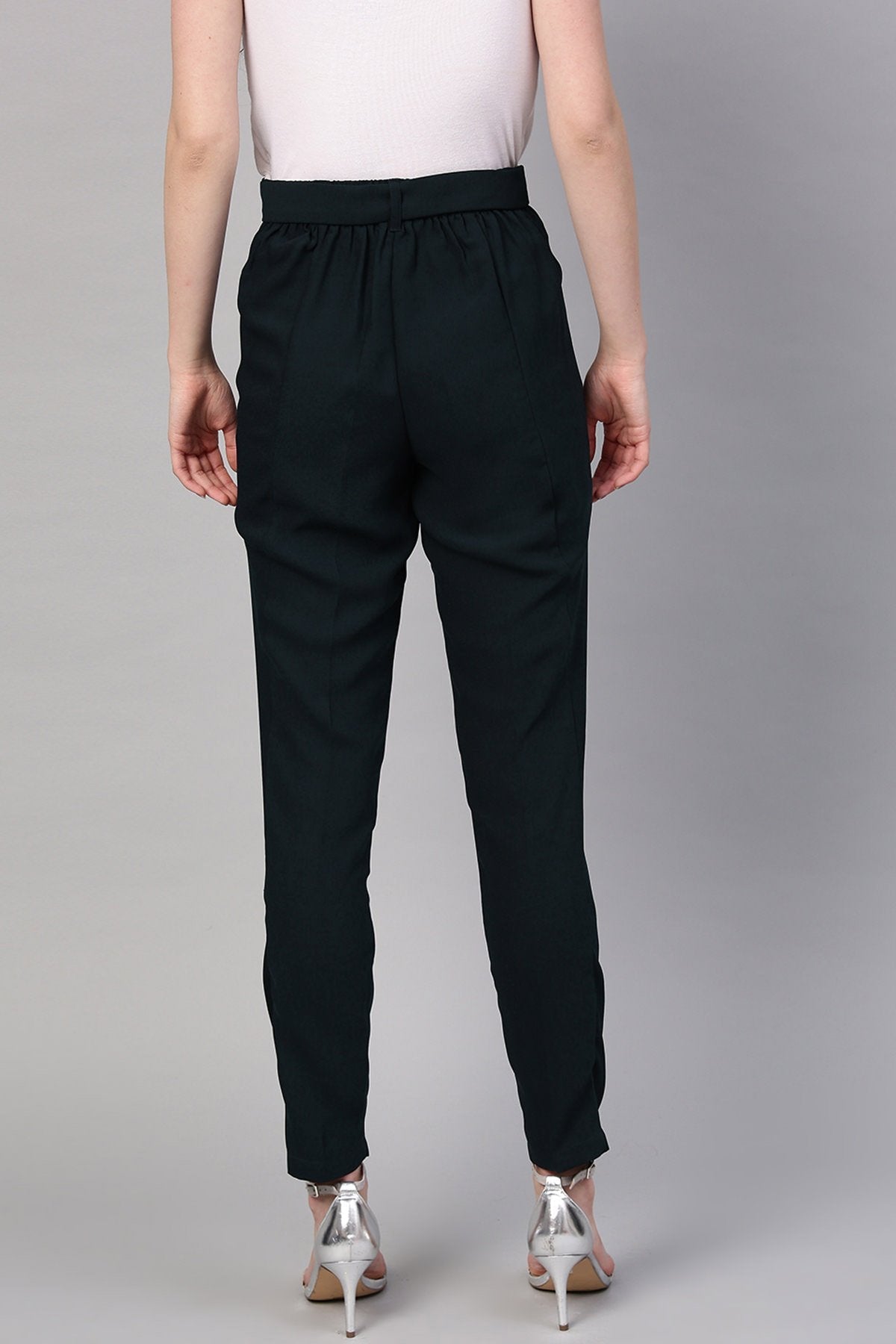 Women's Navy Tapered Pants - SASSAFRAS