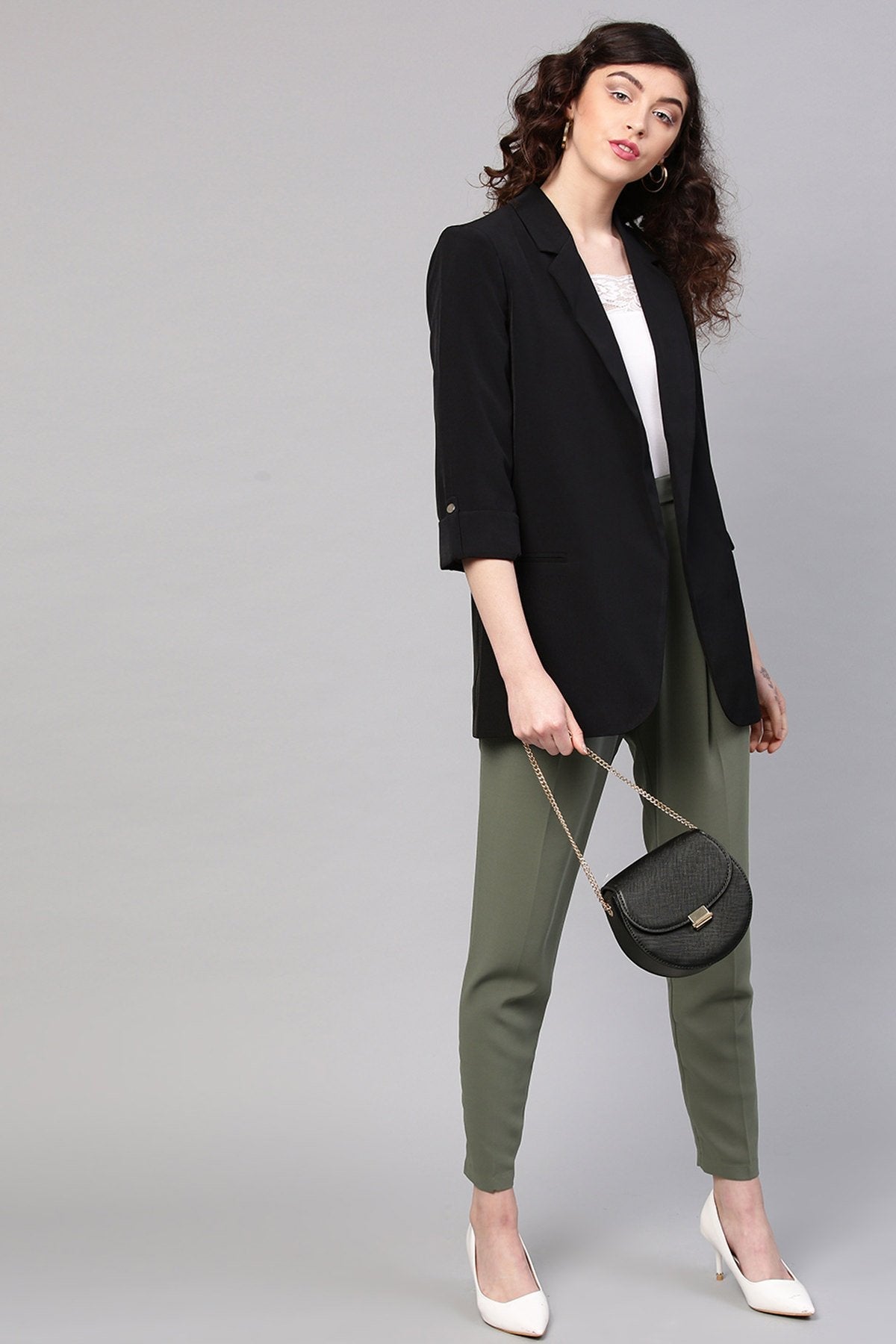 Women's Olive Tapered Pants - SASSAFRAS